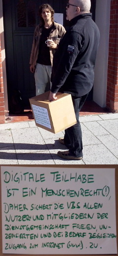 Christofs Forderungskarton „Digitale Teilhabe“