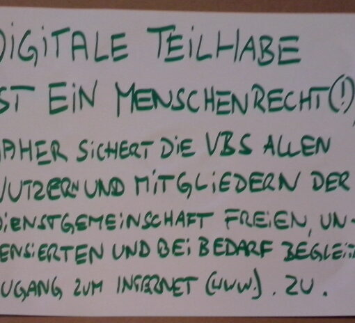 Forderungskarton „Digitale Teilhabe“
