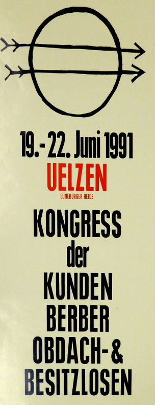 Historischen Plakat zum Berber-Kongress in Ülzen 1991