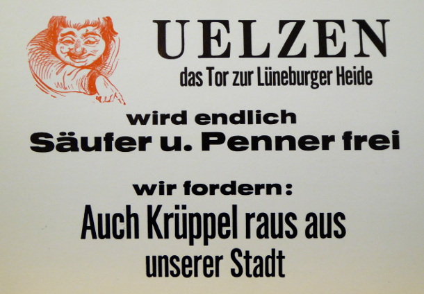 Willi Drucker Postkarte: Säufer und Penner frei