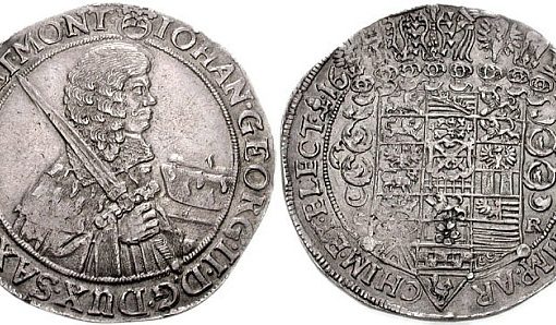Wikipedia - Johann-Georg II - erbländischer Taler 1662