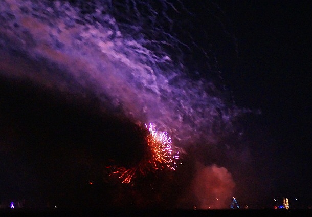 Höhenfeuerwerk vor Hüde - „Dümmer brennt“ 2017
