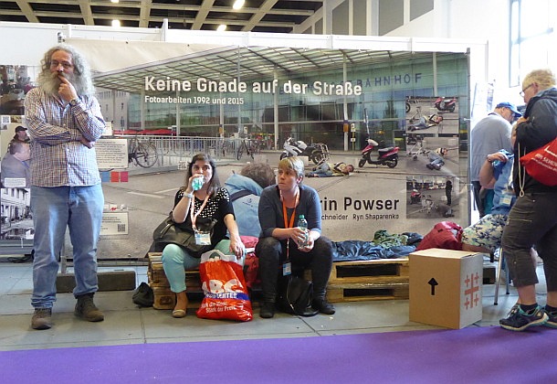 Wohnungslose auf dem evangelischen Kirchentag
