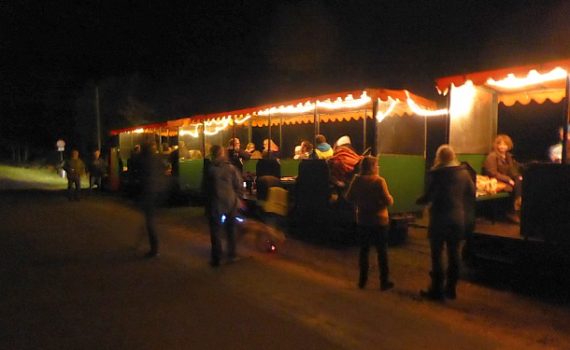 Feldbahnfahrt beim Freistätter Laternenfest 2016