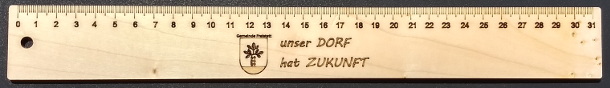 Einzigartig - das Lineal als Geschenk misst genau 31 cm