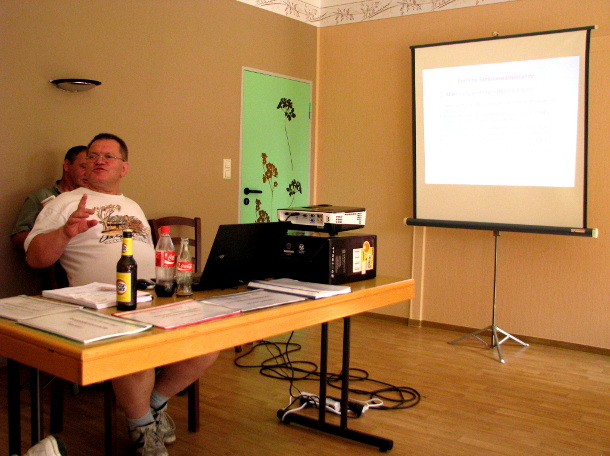 Jürgen Weber beim Workshop über HARTZ-IV-Sanktionen beim Sommercamp Freistatt 2016