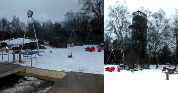 Außengelände mit Spielplatz und Turm - Universum Bremen