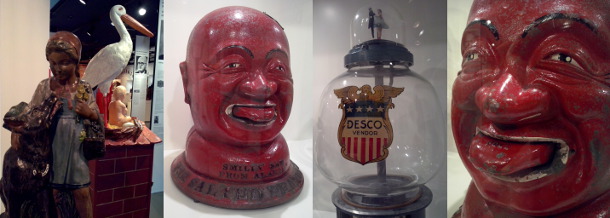 Ältere Warenautomaten im Automatenmuseum