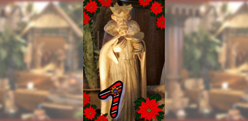 Das erste Türchen - heiliger König der Weihnachtskrippe in der Zionskirche Bethel