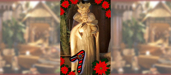 Das erste Türchen - heiliger König der Weihnachtskrippe in der Zionskirche Bethel