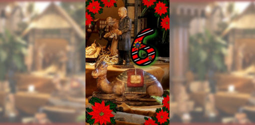 Das sechste Türchen - Kamel mit Friedrich der Weihnachtskrippe in der Zionskirche Bethel