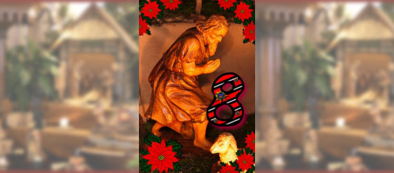 Das achte Türchen - erster Hirte der Weihnachtskrippe in der Zionskirche Bethel