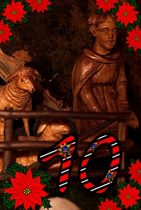Das zehnte Türchen - Zweiter Hirte der Weihnachtskrippe in der Zionskirche Bethel