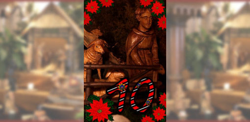 Das zehnte Türchen - zweiter Hirte der Weihnachtskrippe in der Zionskirche Bethel