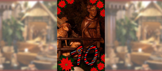 Das zehnte Türchen - zweiter Hirte der Weihnachtskrippe in der Zionskirche Bethel