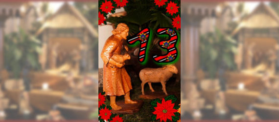 Das dreizehnte Türchen - dritter Hirte der Weihnachtskrippe in der Zionskirche Bethel