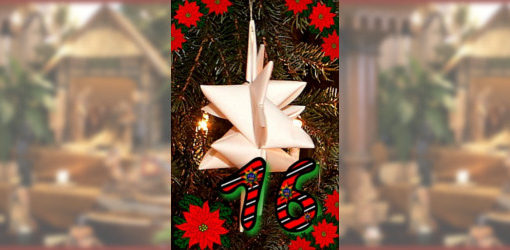 Das sechzehnte Türchen - Weihnachtsstern der Weihnachtskrippe in der Zionskirche Bethel