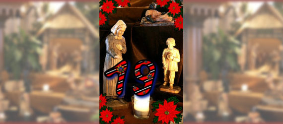 Weihnachtskalender 2017 - Krippe der Zionskirche Bethel - 19. Dezember - Frau und Junge 800x250px