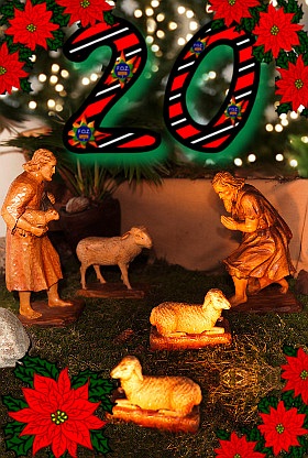 Das zwanzigste Türchen - Zwei Hirten der Weihnachtskrippe in der Zionskirche Bethel