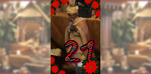 Weihnachtskalender 2017 - Krippe der Zionskirche Bethel - 21. Dezember - zweiter König 800x250px
