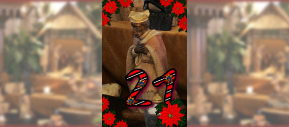 Weihnachtskalender 2017 - Krippe der Zionskirche Bethel - 21. Dezember - zweiter König 800x250px