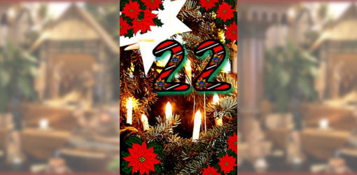 Weihnachtskalender 2017 - Krippe der Zionskirche Bethel - 22. Dezember - Stern mit Kerzen 800x250px