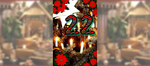 Weihnachtskalender 2017 - Krippe der Zionskirche Bethel - 22. Dezember - Stern mit Kerzen 800x250px