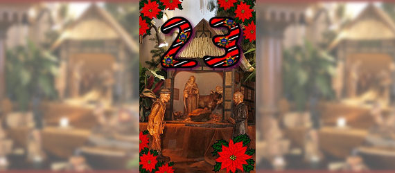 Weihnachtskalender 2017 – Krippe der Zionskirche Bethel – 23. Dezember – zwei Männer 800x250px