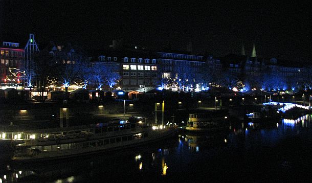 Bremer Weserpanorama am 4. Advent 2015
