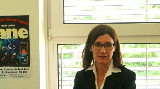 Titel: Dunja McAllister, Schirmherrin von Bethel im Norden, beim Besuch der Freistätter Online Zeitung.
