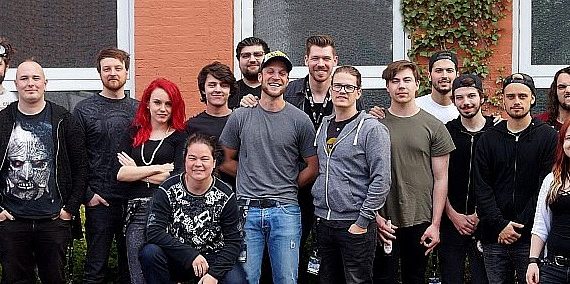 Mother Black Cat, Red County Jail, Xplict, Red Dead Roadkill und Oversense - Gruppenfoto vom RELOAD Contest 2018 - JoZZ Sulingen - 28.04.2018