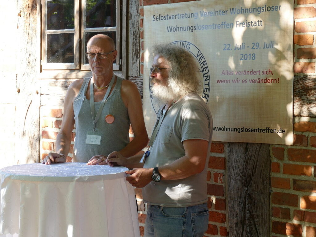Abendschau mit Harald und Jürgen beim Wohnungslosentreffen 2018