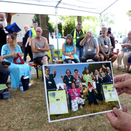 Wohnungslosentreffen Freistatt 2018 -Samstag, 28. Juli - Teilnehmende der Presserunde mit dem Frauengruppenfoto