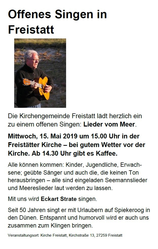 Offenes Singen in der Moorkirche Freistatt (2019-05-15)