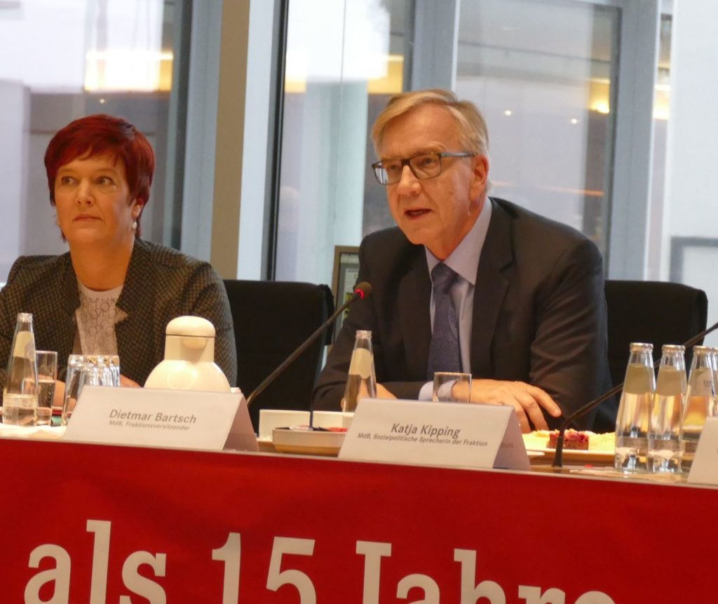 15 Jahre HARTZ IV - DIE LINKE - Berlin, 12. Dez. 2019 - Susanne Ferschl und Dietmar Bartsch
