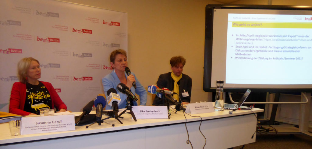 PK zur „Nacht der Solidarität“ in Berlin - Prof. Susanne Gerull, Elke Breitenbach und Klaus-Peter Licht planen weitere Aktionen