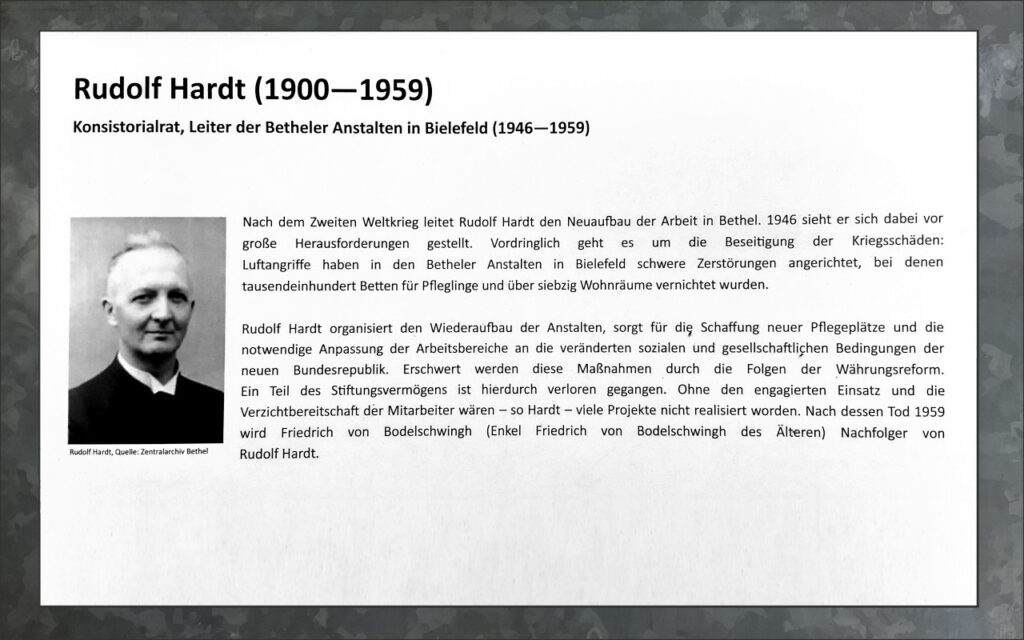 Freistatt Infotafel - Anstaltsleiter Rudolf Hardt (1900 - 1959)