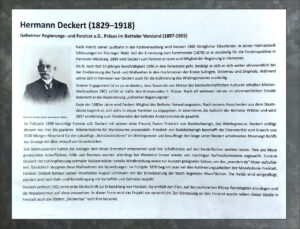 Freistatt Infotafel - Forstrat Hermann Deckert (1829 - 1918)
