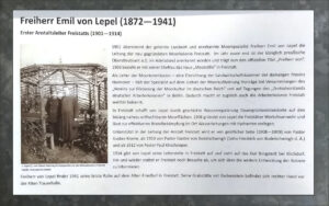 Freistatt Infotafel - Freiherr Emil von Lepel (1872 - 1941)