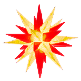 Weihnachtsstern in rot-gelb