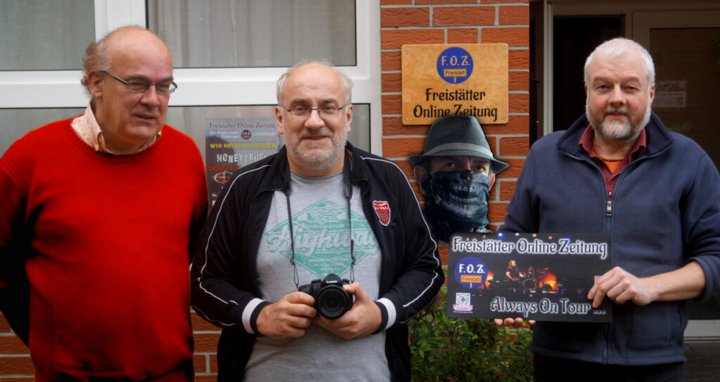 Redaktion der Freistätter Online Zeitung - Thomas Müller-Risse, Hari Januschke und Jens Roggemann - Oktober 2020