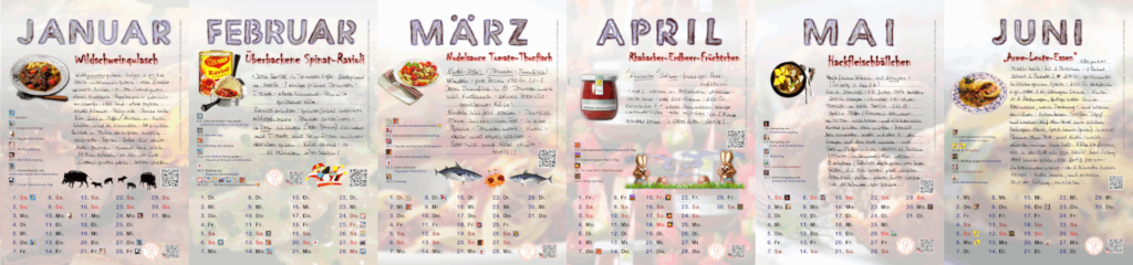 IBWA-SWM - Kalender Rezepte 2022 - Januar bis Juni