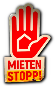 Aktion Mietenstopp -Hand-Icon