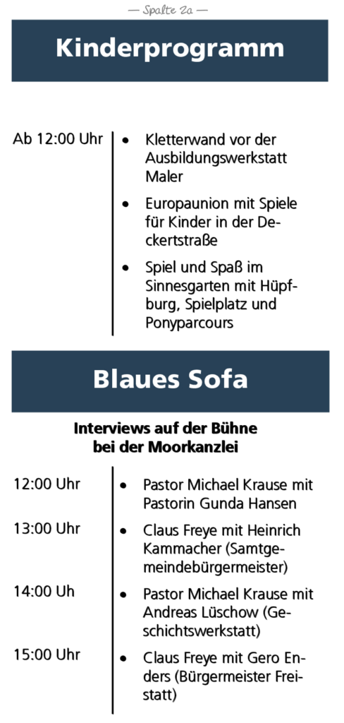 Programm Jahresfest Freistatt - Spalte 2a