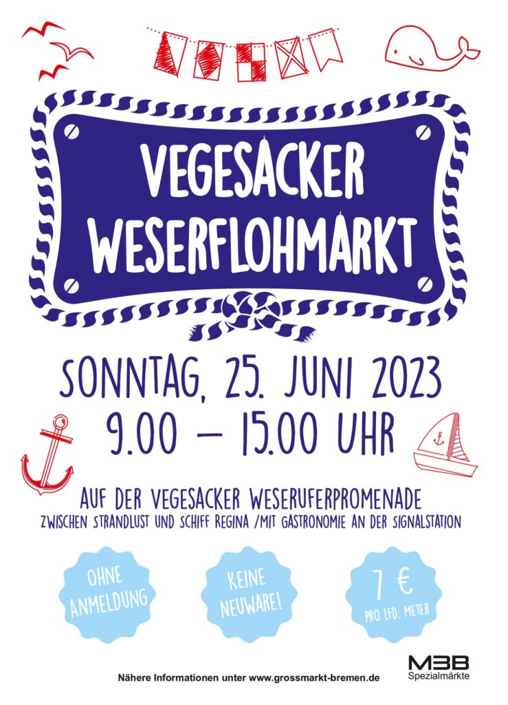 Weserflohmarkt Vegesack 2023 Flyer