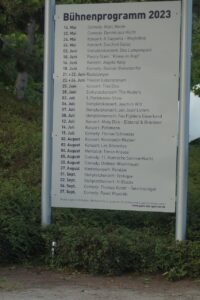 Bühnenprogramm 2023 im Park der Gärten.