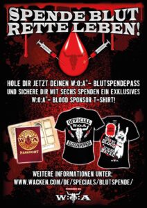 Wacken Blutspende Plakat