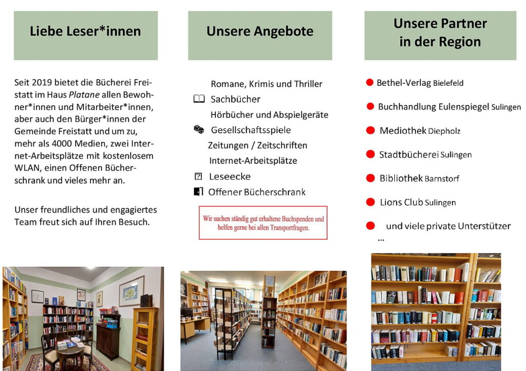 Flyer 2024 - Bücherei Freistatt - Rückseite