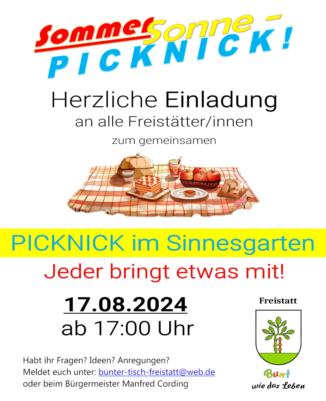 Gemeinde Freistatt: Sommer-Picknick 2024