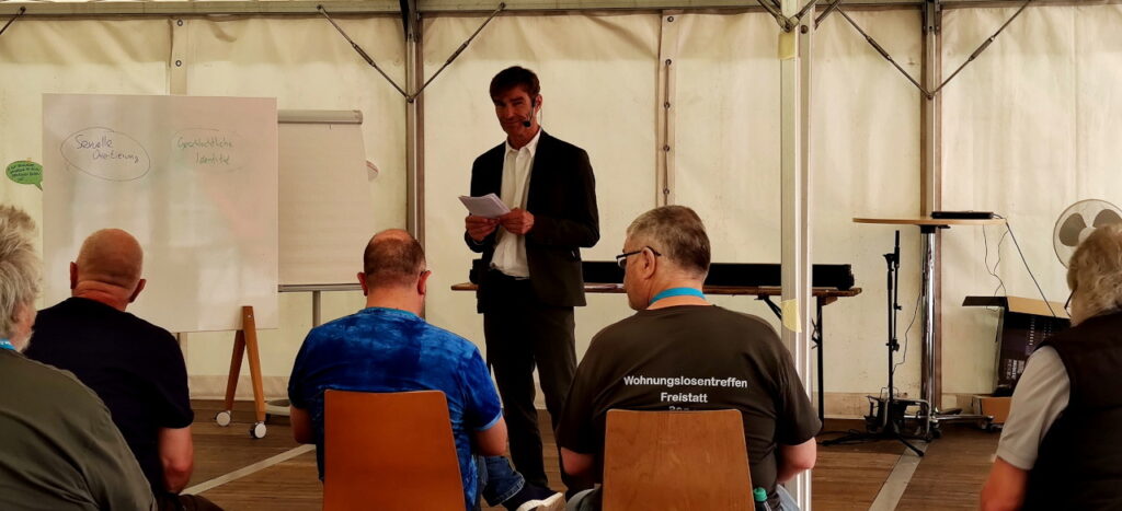 SwM e.V. - Andacht Pastor Nolting beim Wohnungslosentreffen 2024 - 02.08.2024
